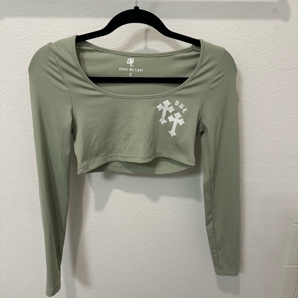 Olive Green Crop Top